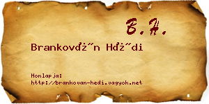 Brankován Hédi névjegykártya
